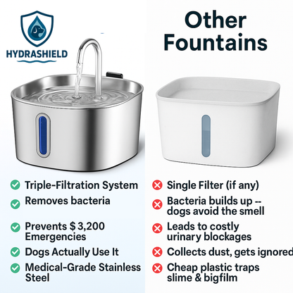80% of Dogs Don't Drink Enough Water Every Day Which Can Lead to Crystals and Urinary Problems