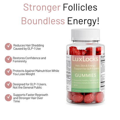 LuxLocks - All Natural Hair & Energy Complex for GLP-1 Users