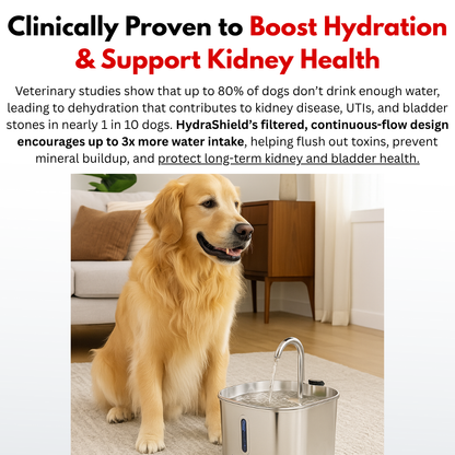 80% of Dogs Don't Drink Enough Water Every Day Which Can Lead to Crystals and Urinary Problems